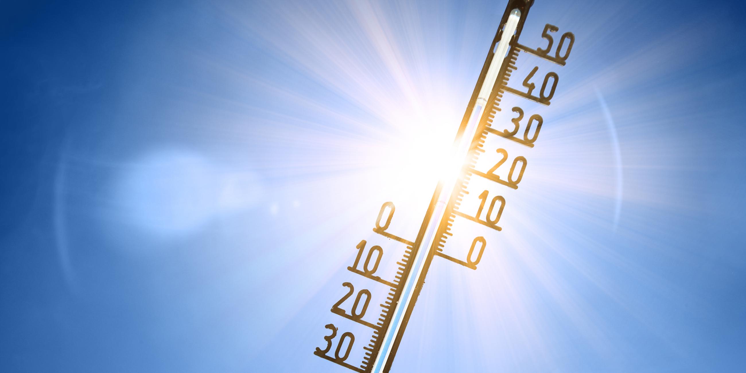 Thermometer im Gegenlicht
