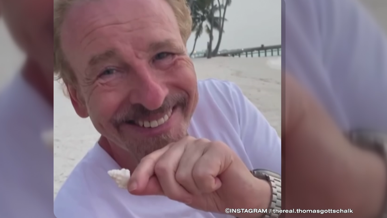 Thomas Gottschalk mit Muschel