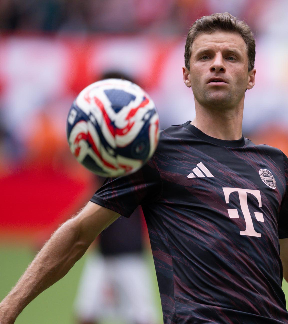 Klub-WM, Flamengo - Bayern München, Achtelfinale im Hard Rock Stadium. Thomas Müller beim Aufwärmtraining