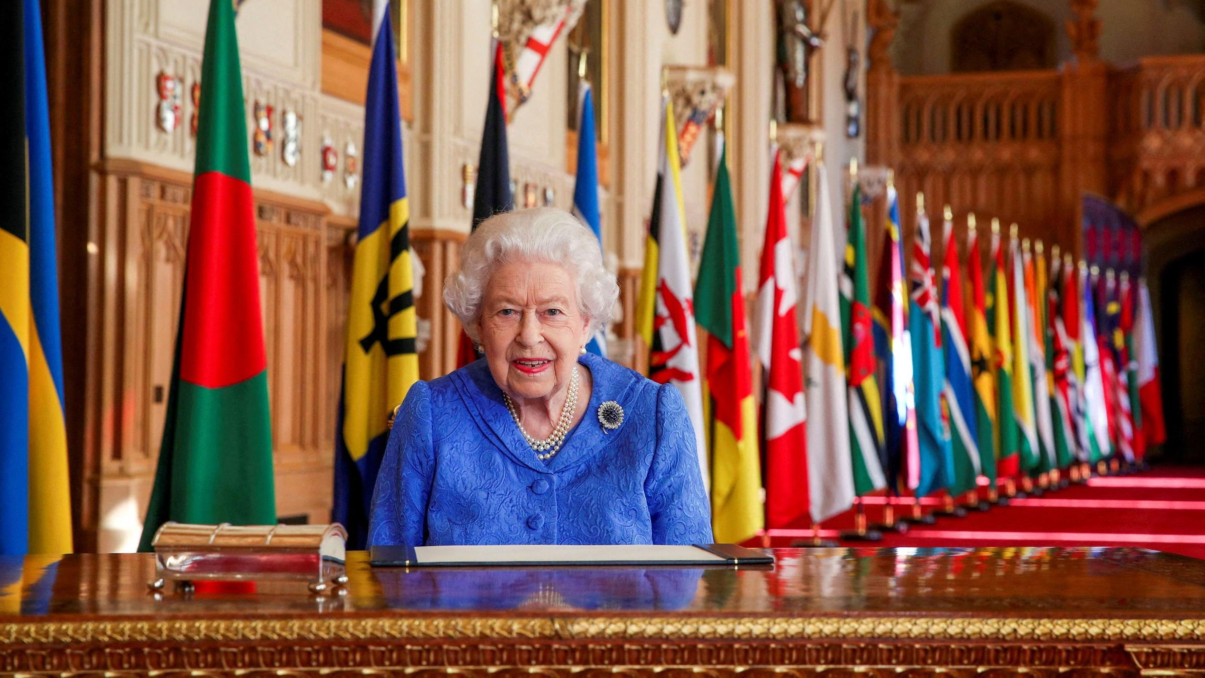 Die britische Königin Elizabeth II. bei ihrer jährlichen Botschaft zum Commonwealth Day