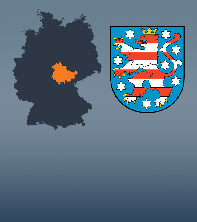 Wahlkreise und Flagge von Thüringen