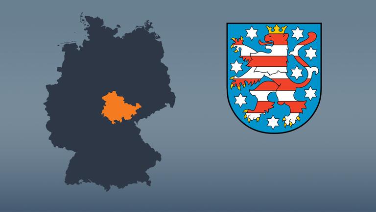Wahlkreise und Flagge von Thüringen