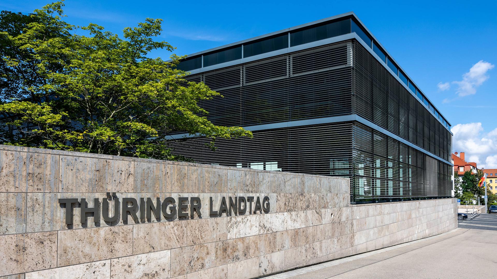 Das Gebäude des Thüringer Landtags in Erfurt