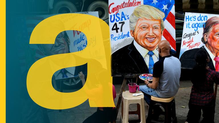 Gemalte Bilder von Trump