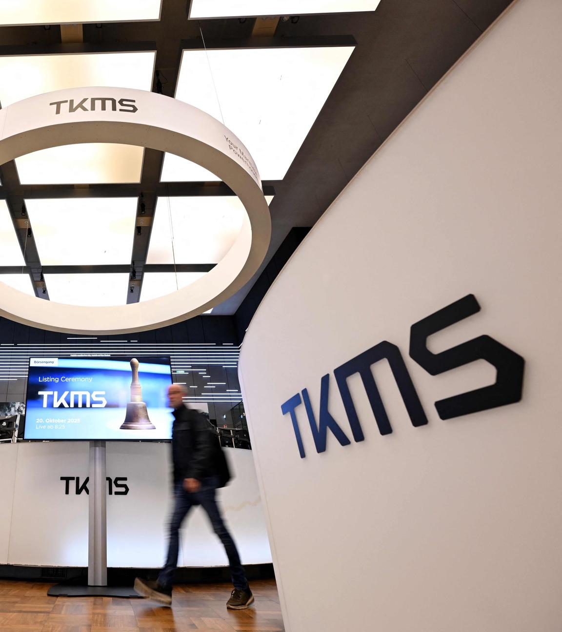 Das Logo der Firma ThyssenKrupp Marine Systems.