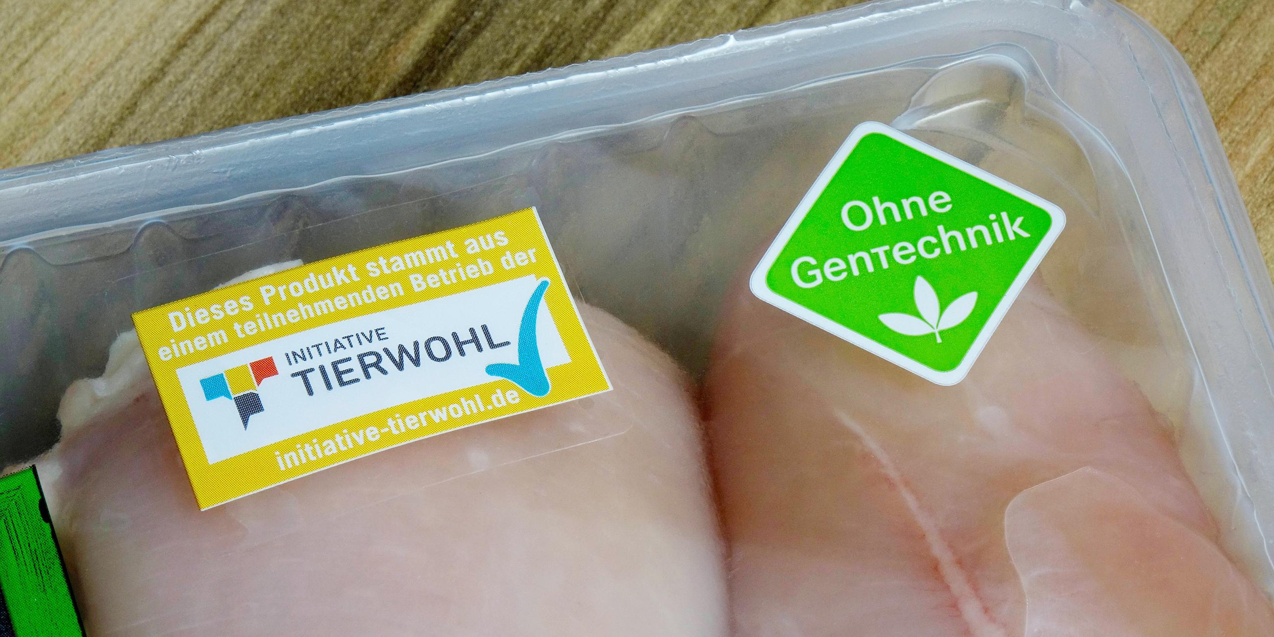 Verpackung mit Tierwohl-Label 