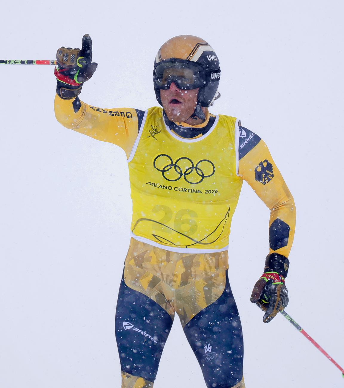 Tim Hronek (Deutschland) reagiert. 