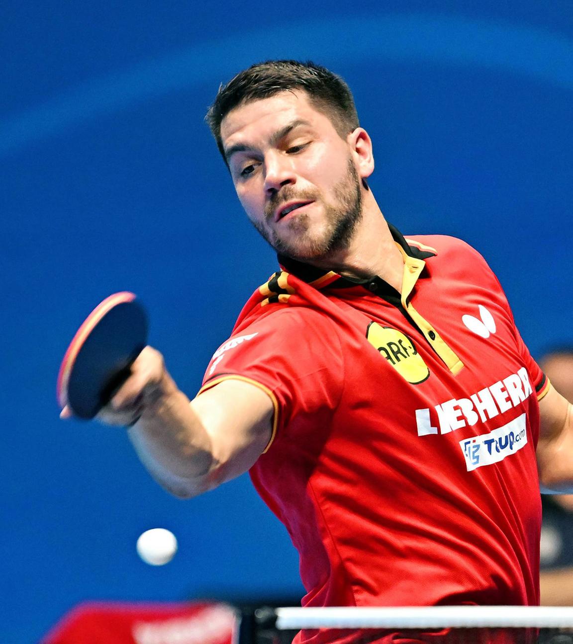 Patrick Franziska bei der Team-EM in Zadar, Kroatien – Europe-Top-16-Sieger 2021 und Saudi-Smash-Finalist 2024.