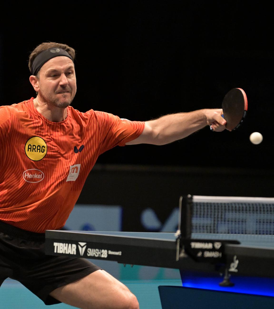 Düsseldorfs Timo Boll im Finale der Champions League im Tischtennis gegen Darko Jorgic vom FC Saarbrücken.