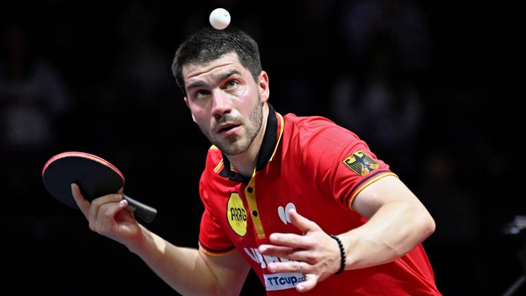 Im Einzel unterliegt Patrick Franziska, Deutschland, bei der Tischtennis-WM in Doha im Achtelfinale Tischtennis-WM in der Lusail Sports Arena, Doha, Katar - 22.05.2025