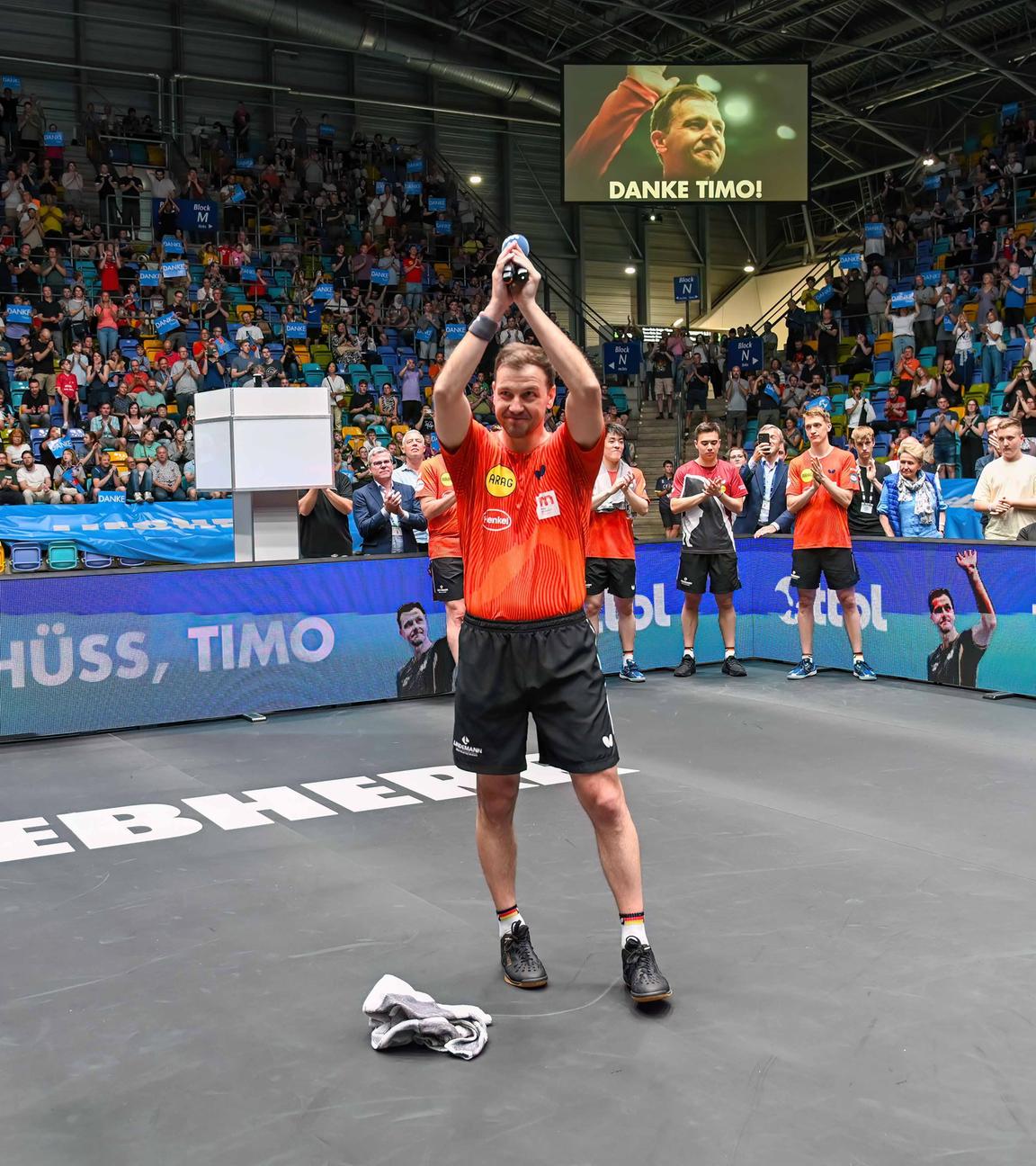 Tischtennis-Ikone Timo Boll nach seinem letzten Spiel