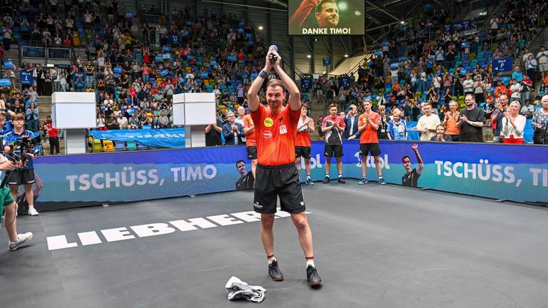 Tischtennis-Ikone Timo Boll nach seinem letzten Spiel