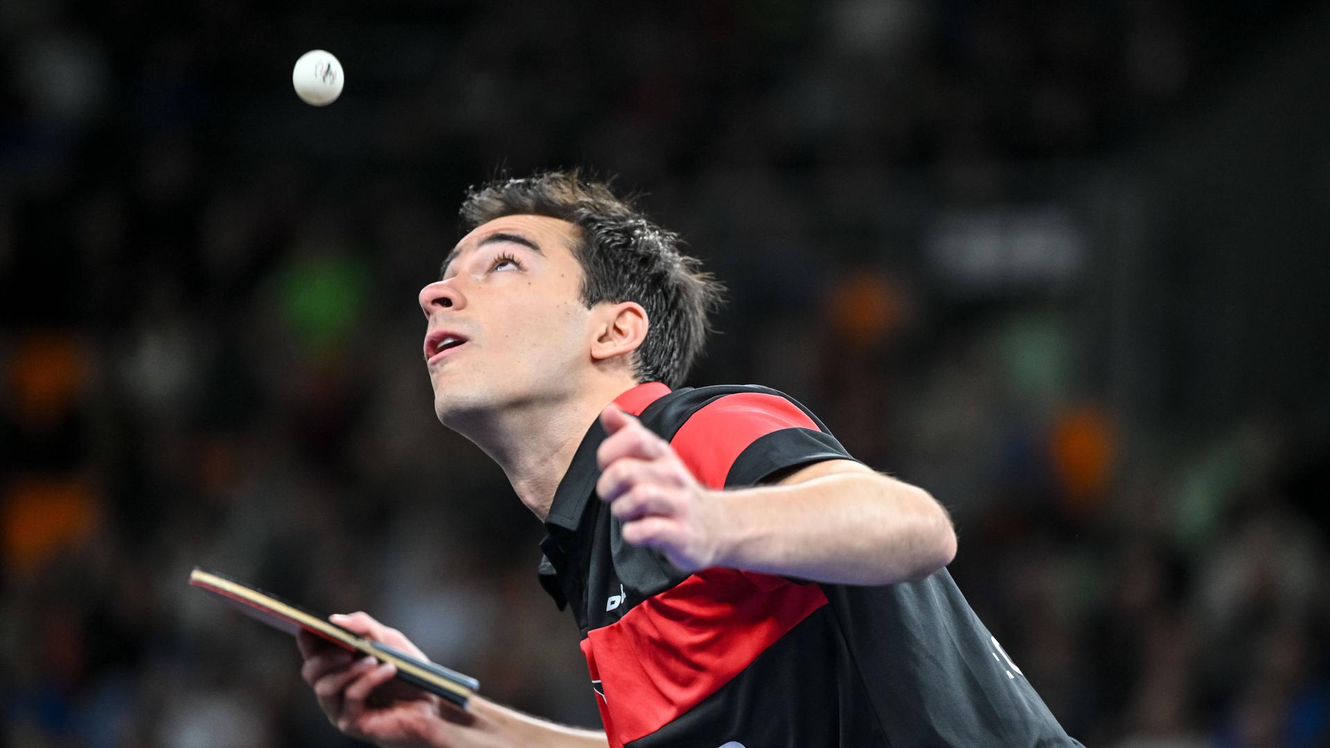 Der Brasilianer Hugo Calderano, der diese Saison noch beim Bundesligisten TTF Liebherr Ochsenhausen spielt