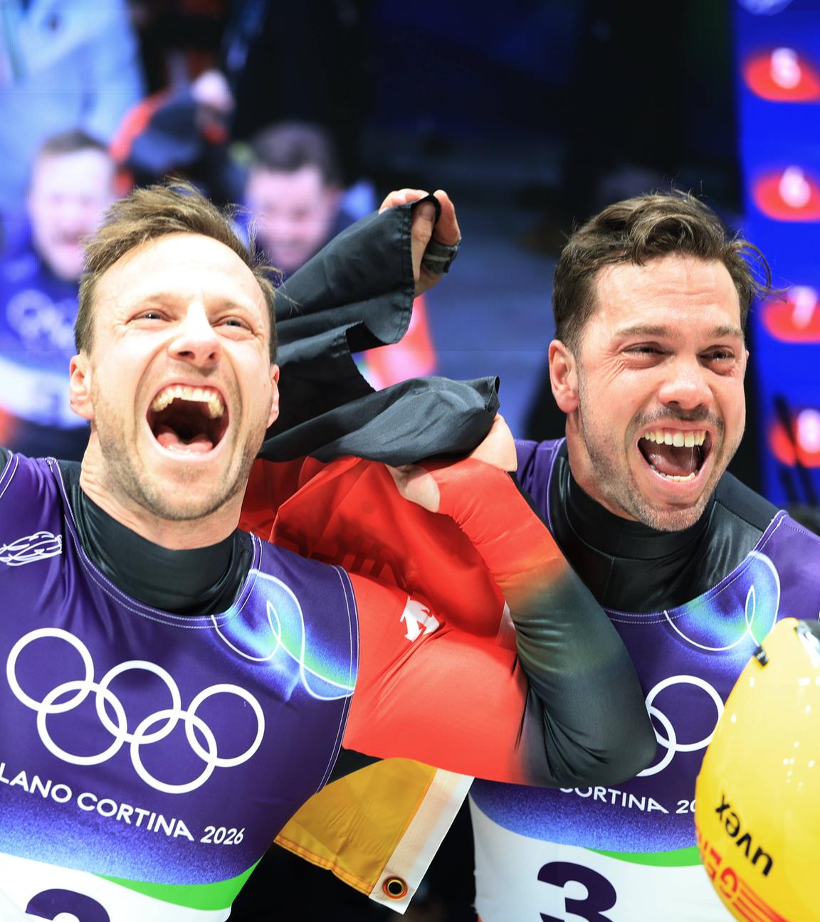 Tobias Wendl und Tobias Arlt (Deutschland) jubeln.