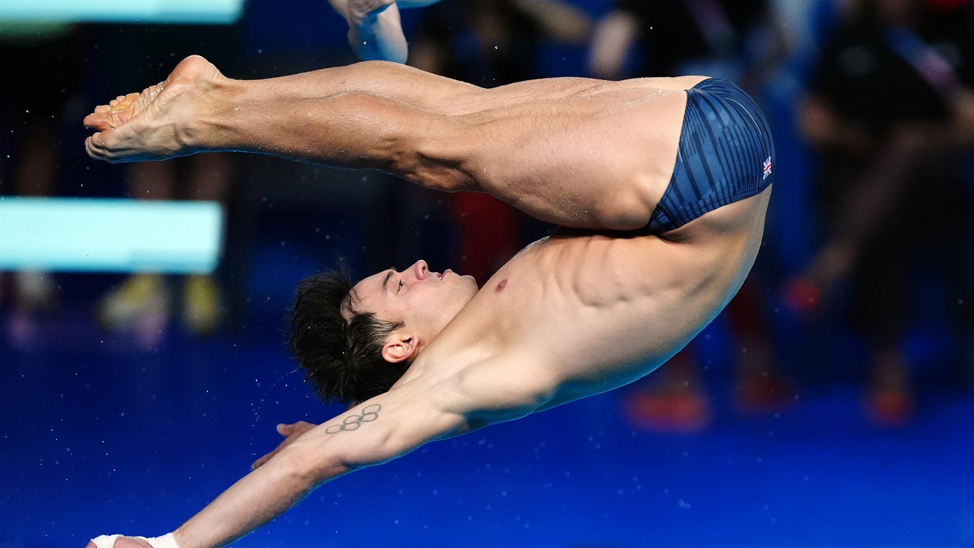 Turmspringer Tom Daley in Aktion.