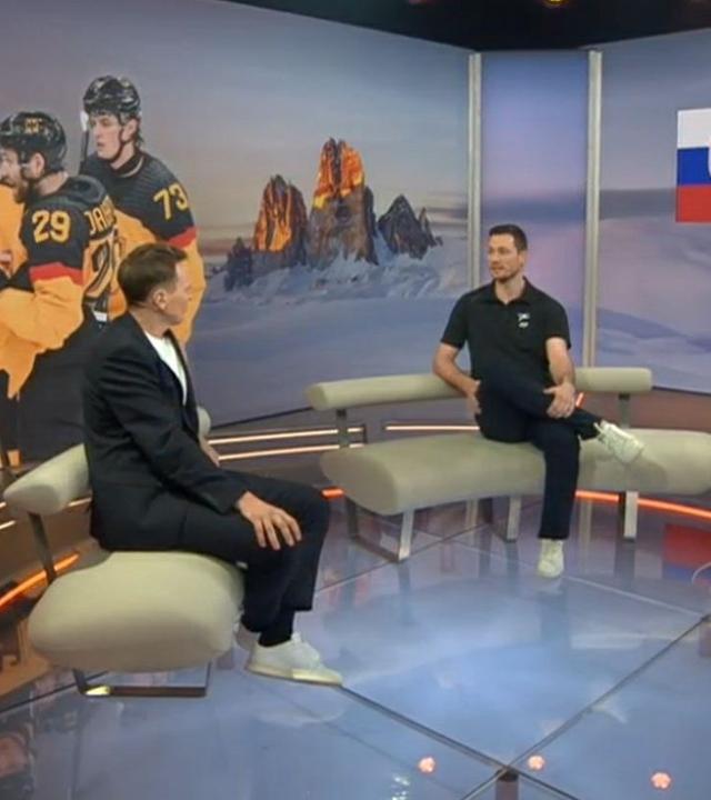 Eishockey-Nationalspieler Tom Kühnhackl im ZDF-Olympia-Studiogespräch.