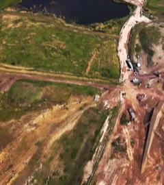 Tongrube Vehlitz aus der Vogelperspektive