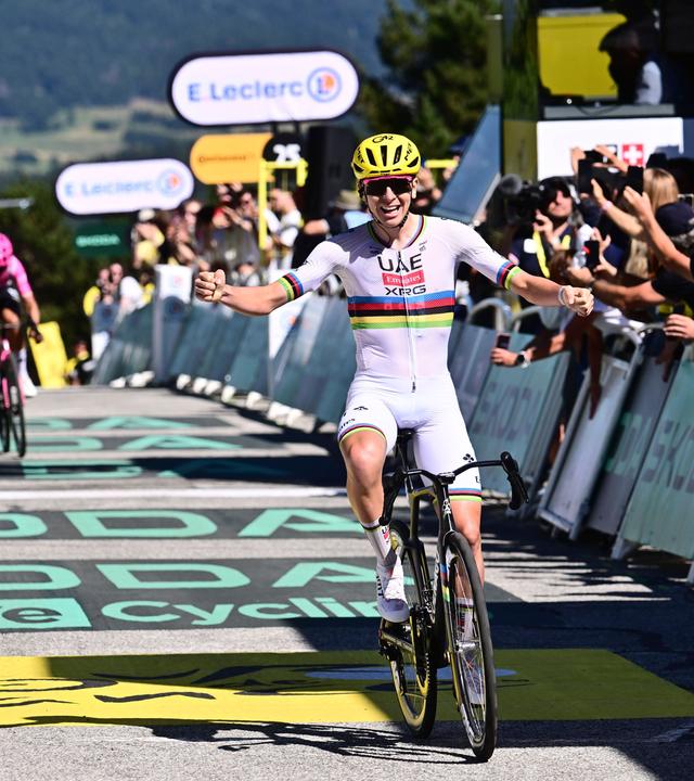 Tour de France, Pogacar Tadej überquert die Ziellinie der 3. Etappe