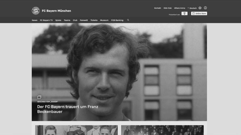 Auf dem Bild sieht man ein altes Bild von Franz Beckenbauer.