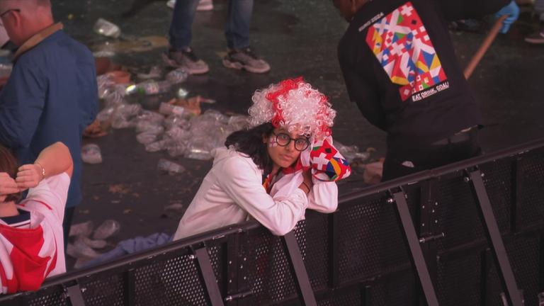 trauriger englischer Fan