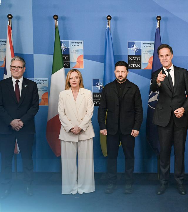Die Staatsvertreter der E5-Nationen von 2025 nebeneinander