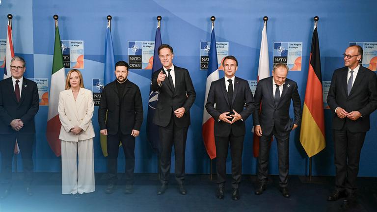 Die Staatsvertreter der E5-Nationen von 2025 nebeneinander