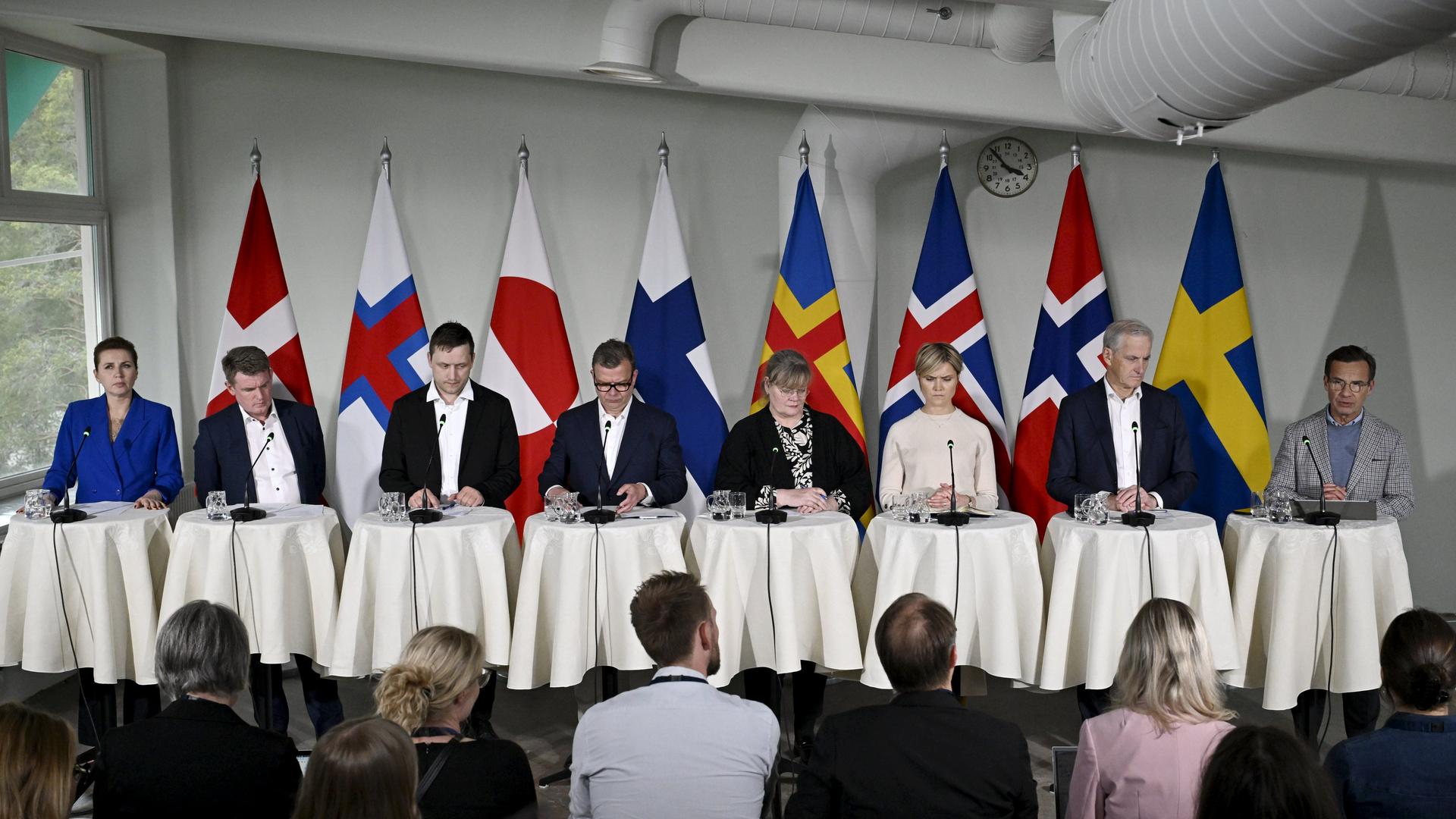 Die Premierminister der Länder Dänemark, Faröer, Grönland, Finnland, Island, Norwegen und Schweden treffen sich beim informellen Treffen des nordischen Rats in Finnland.