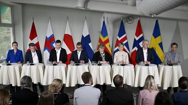 Die Premierminister der Länder Dänemark, Faröer, Grönland, Finnland, Island, Norwegen und Schweden treffen sich beim informellen Treffen des nordischen Rats in Finnland.
