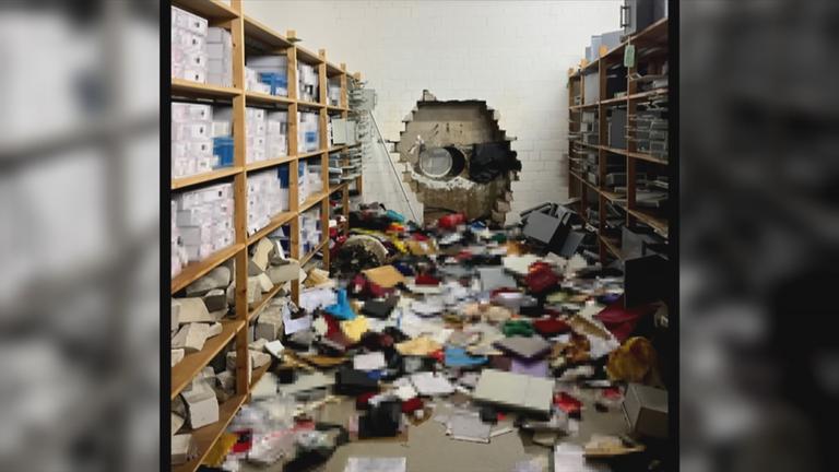 Tresorraum nach Einruch