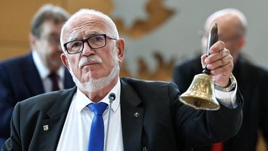 AfD-Alterspräsident Jürgen Treutler im Thüringer Landtag