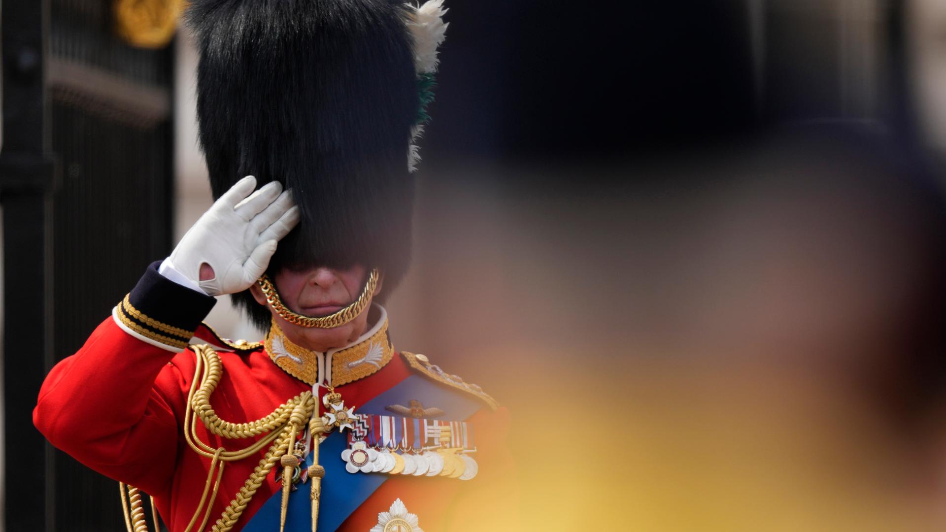 König Charles III. bei Geburtstagsparade Trooping the Colour - 2023