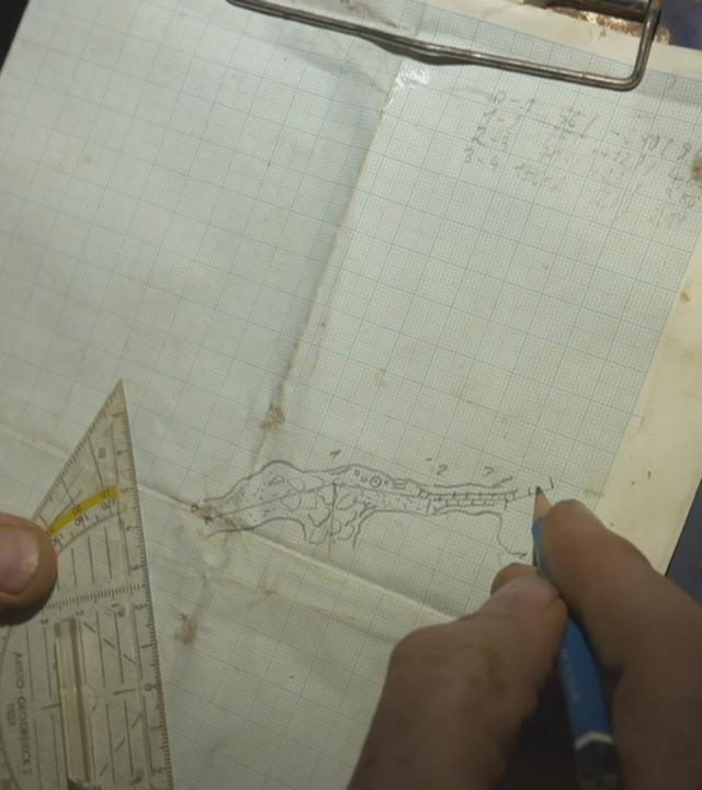 Zeichnung der Tropfsteinhöhle