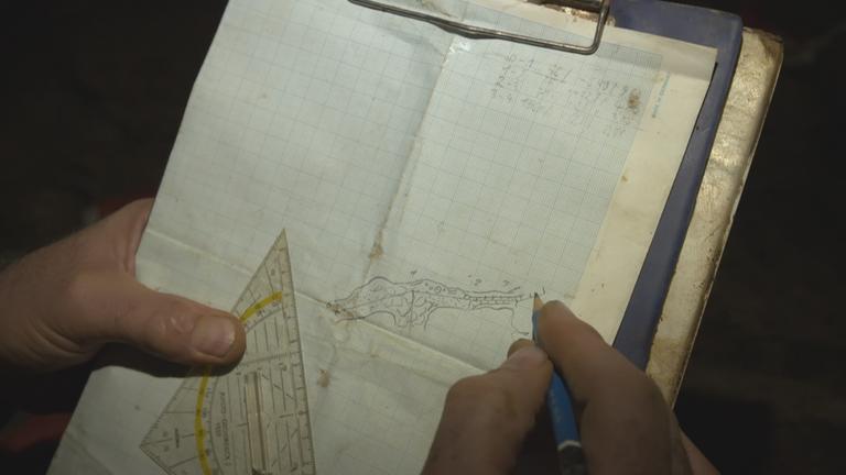 Zeichnung der Tropfsteinhöhle