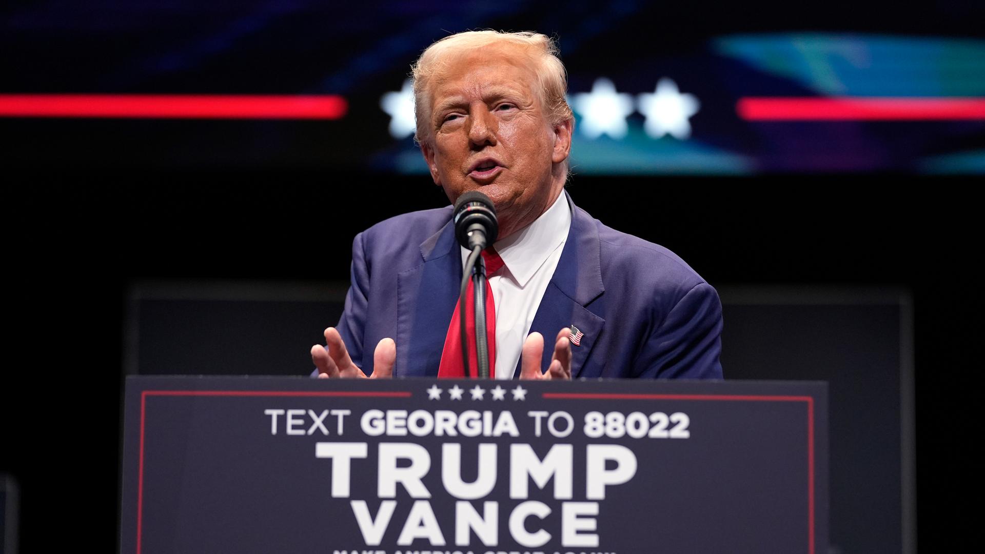  Donald Trump bei der Wahlkampfveranstaltung in Savannah, Georgia