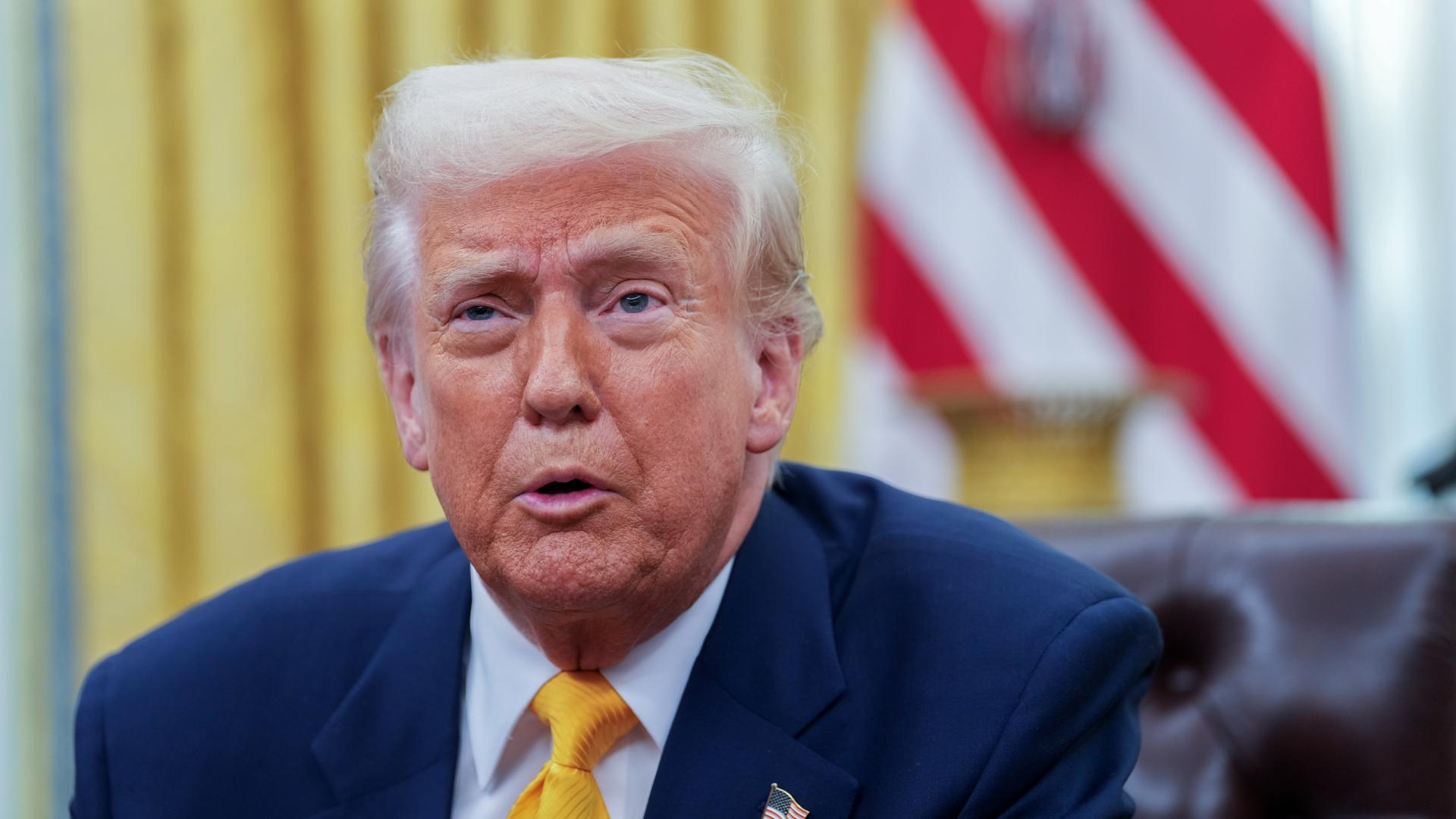 US-Präsident Donald Trump im Oval Office bei einem Treffen mit FIFA Präsident Gianni Infantino