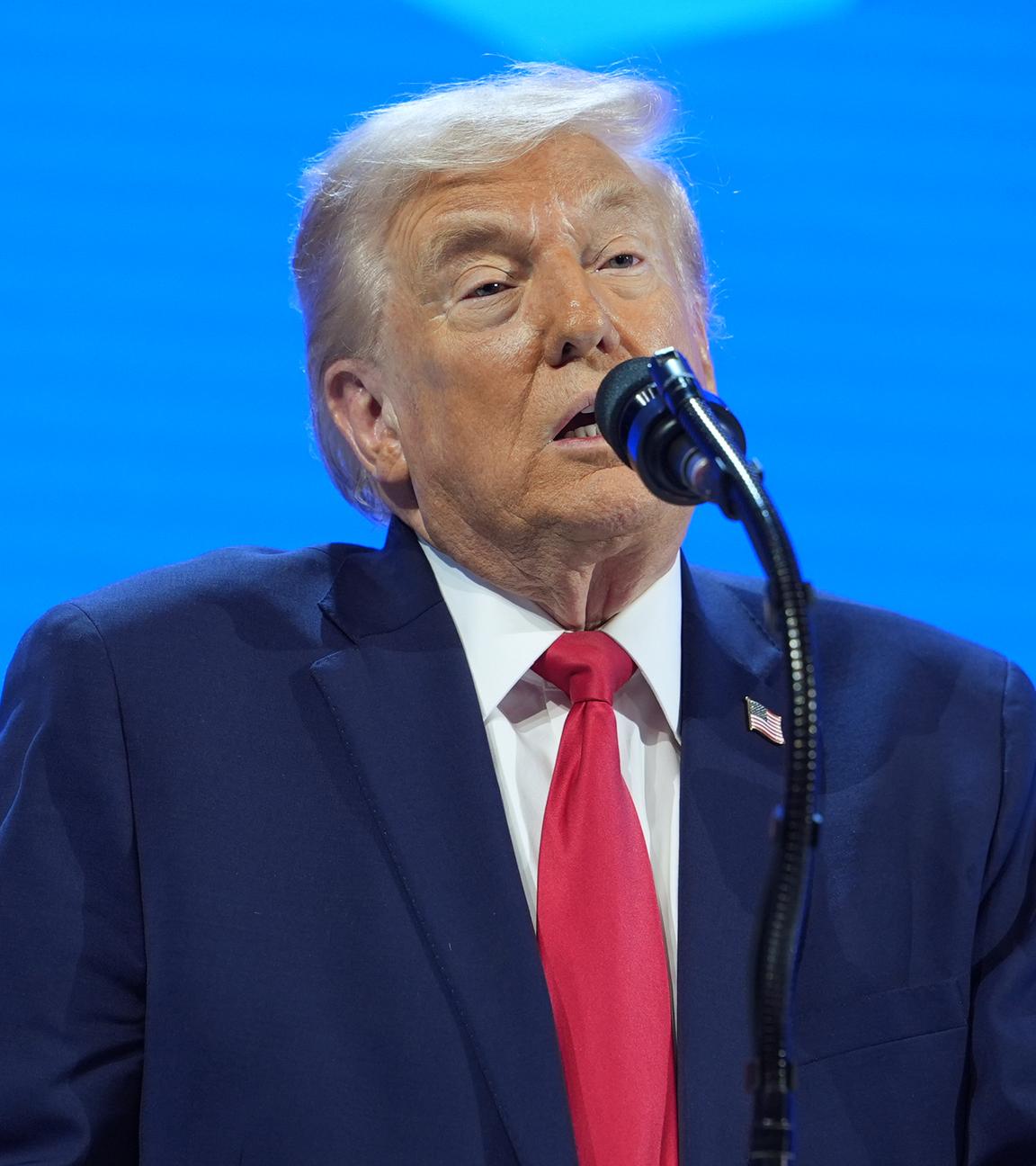 US-Präsident Donald Trump spricht während der Jahrestagung des Weltwirtschaftsforums in Davos. 