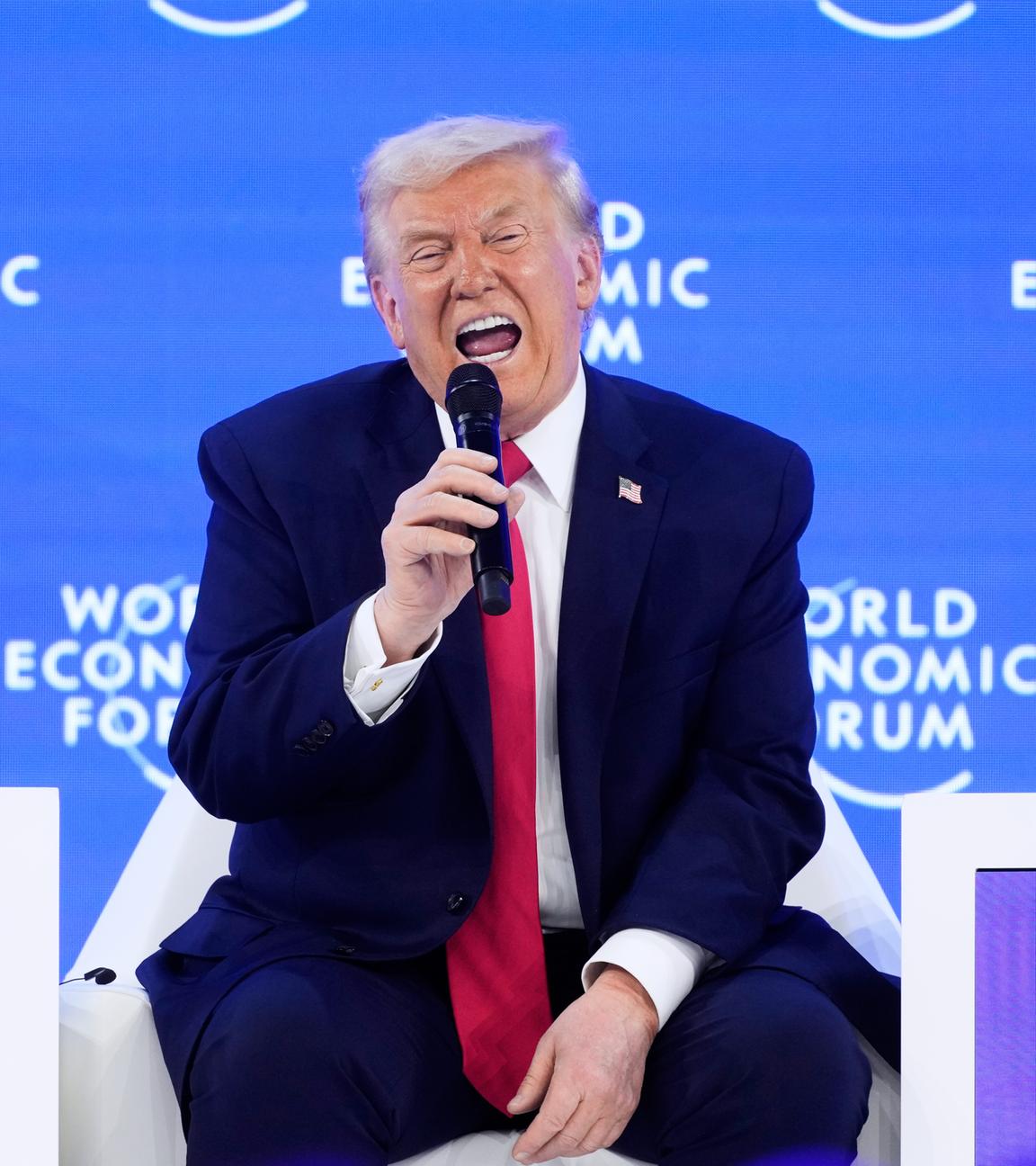 US-Präsident Donald Trump spricht beim Weltwirtschaftsforum in Davos.