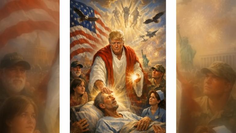 KI-Bild von Donald Trump als Jesus