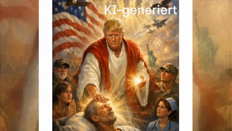 KI-Bild von Donald Trump als Jesus