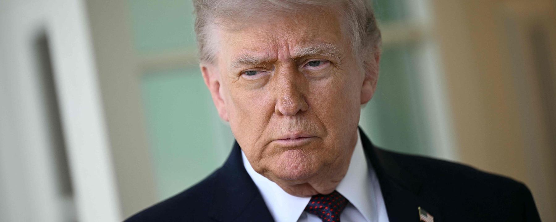 US-Präsident Donald Trump im Weißen Haus am 13.04.2026.