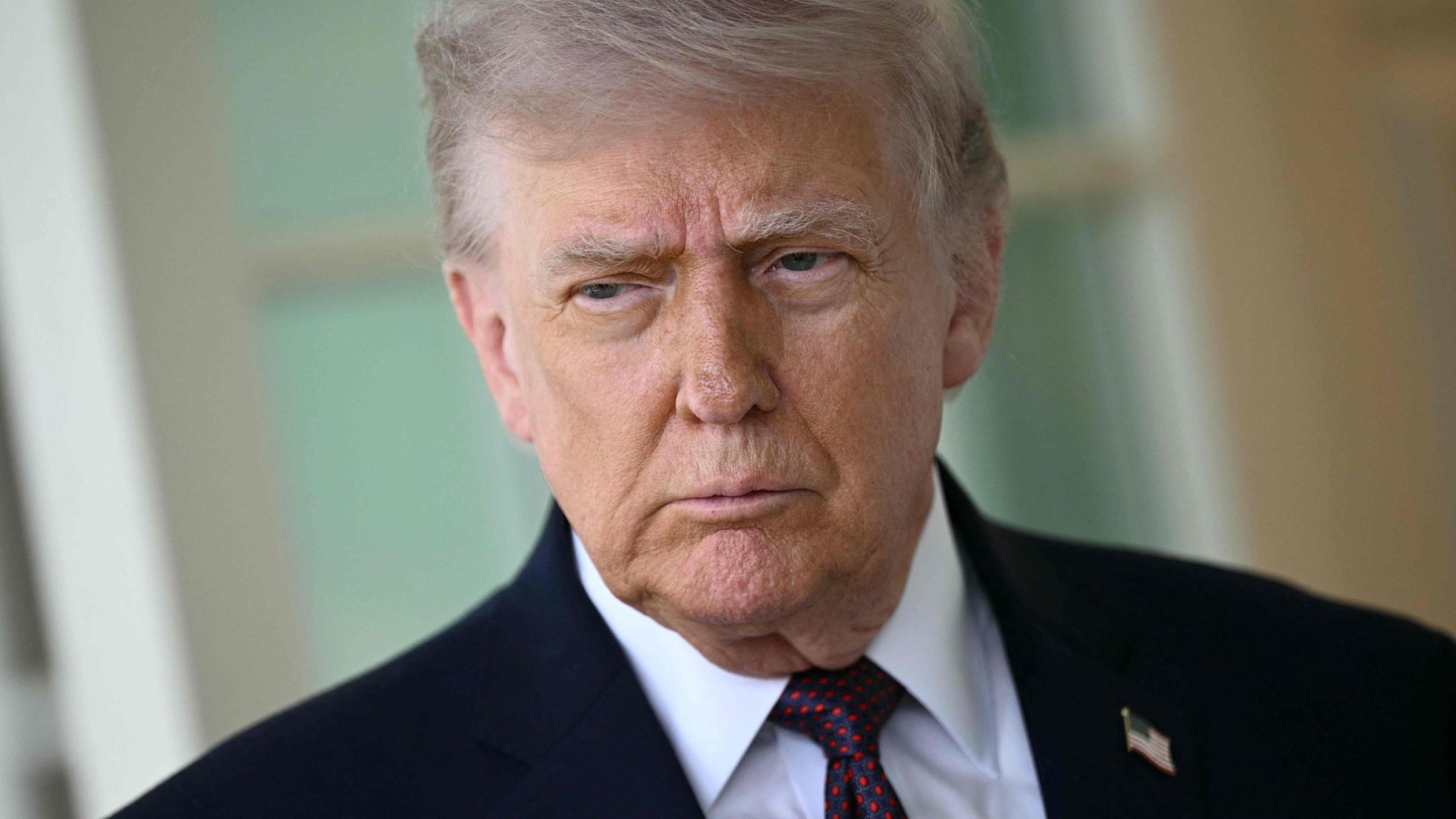 US-Präsident Donald Trump im Weißen Haus am 13.04.2026.