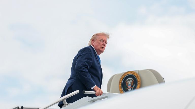 President Trump Spends Weekend At Trump National Golf Club In Bedminster