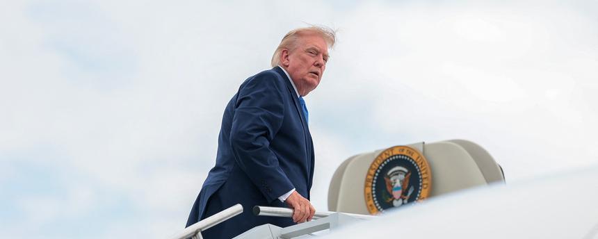 President Trump Spends Weekend At Trump National Golf Club In Bedminster