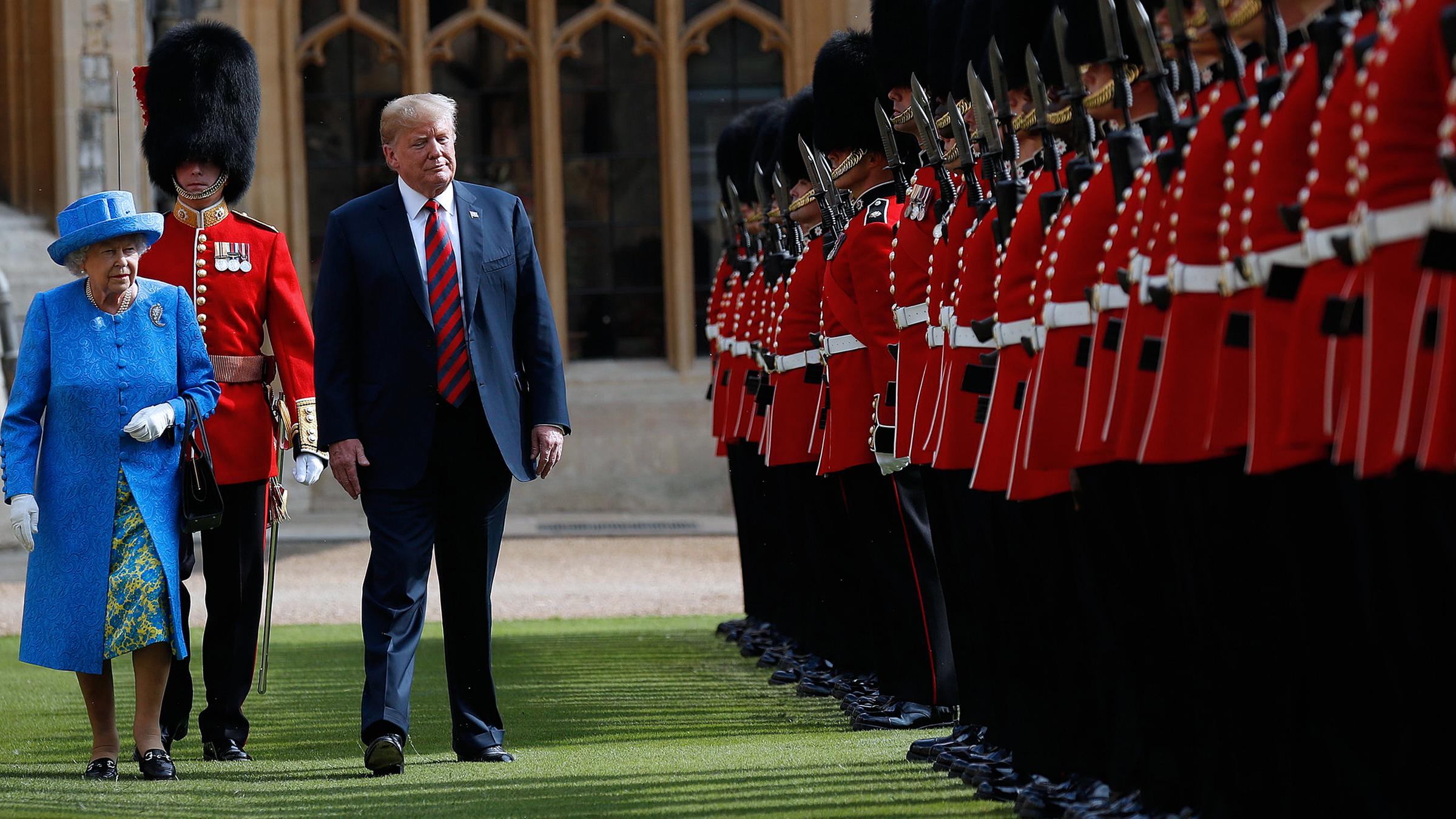 Donald Trump zu Besuch bei Queen Elizabeth II, aufgenommen am 13.07.2018 in Windsor, England