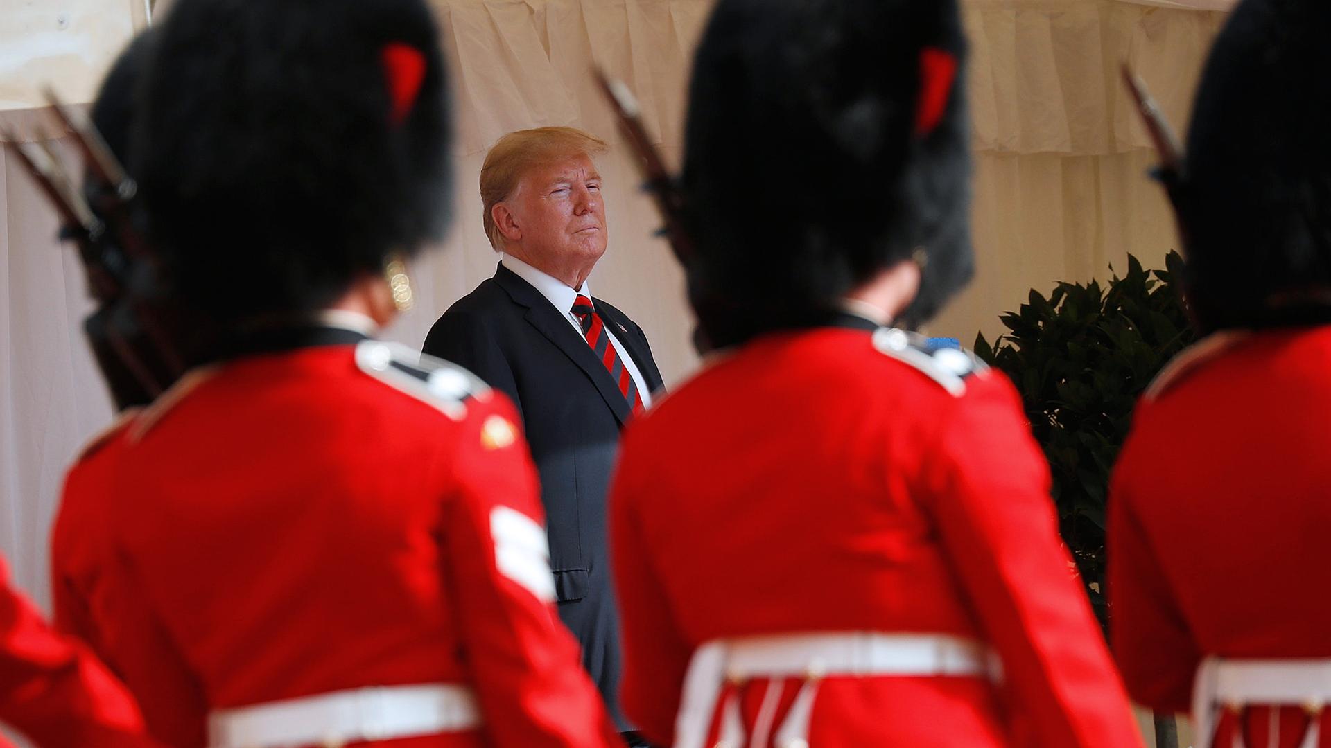 Donald Trump zu Besuch bei Queen Elizabeth II, aufgenommen am 13.07.2018 in Windsor, England