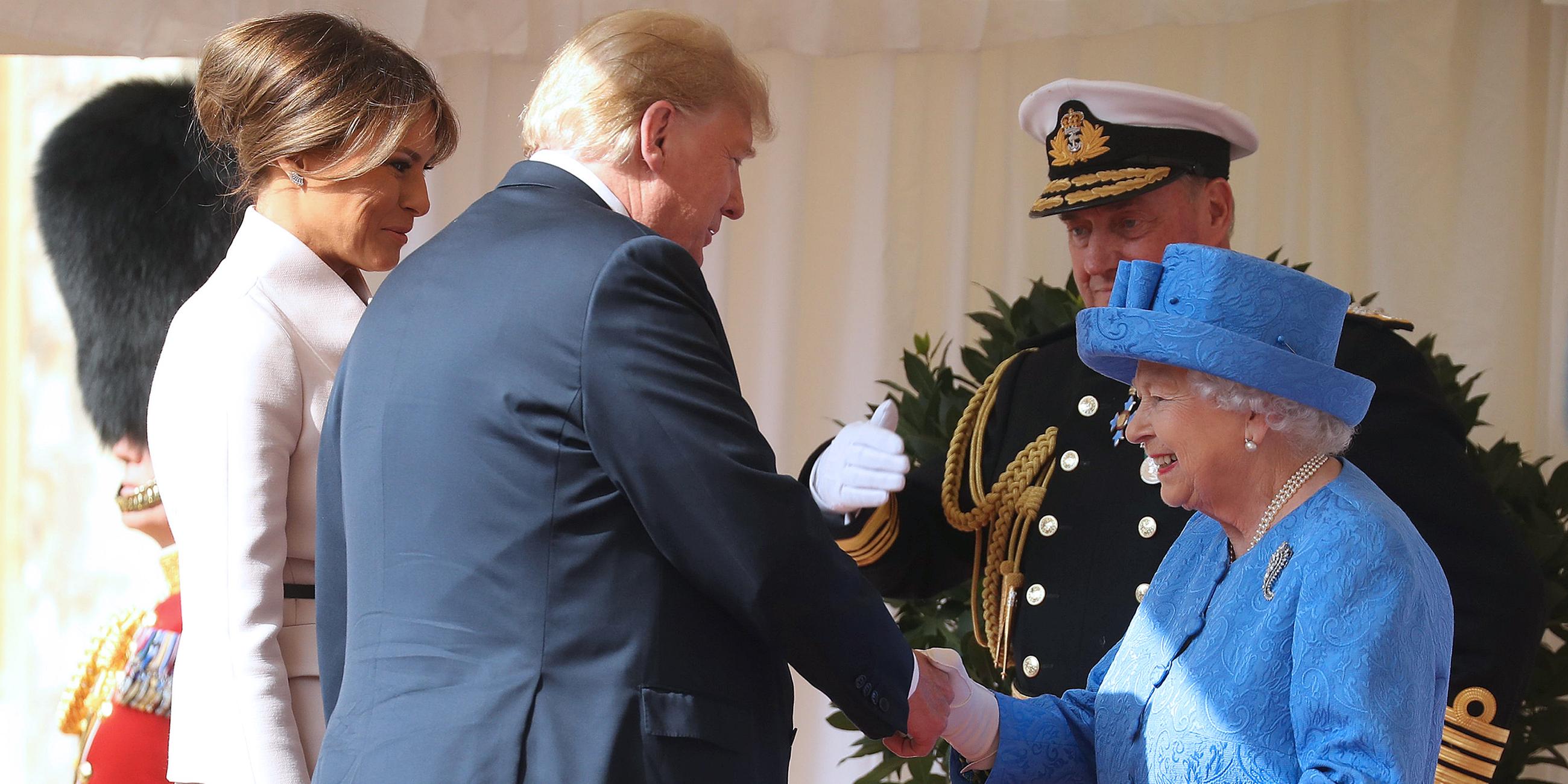 Donald Trump zu Besuch bei Queen Elizabeth II, aufgenommen am 13.07.2018 in Windsor, England