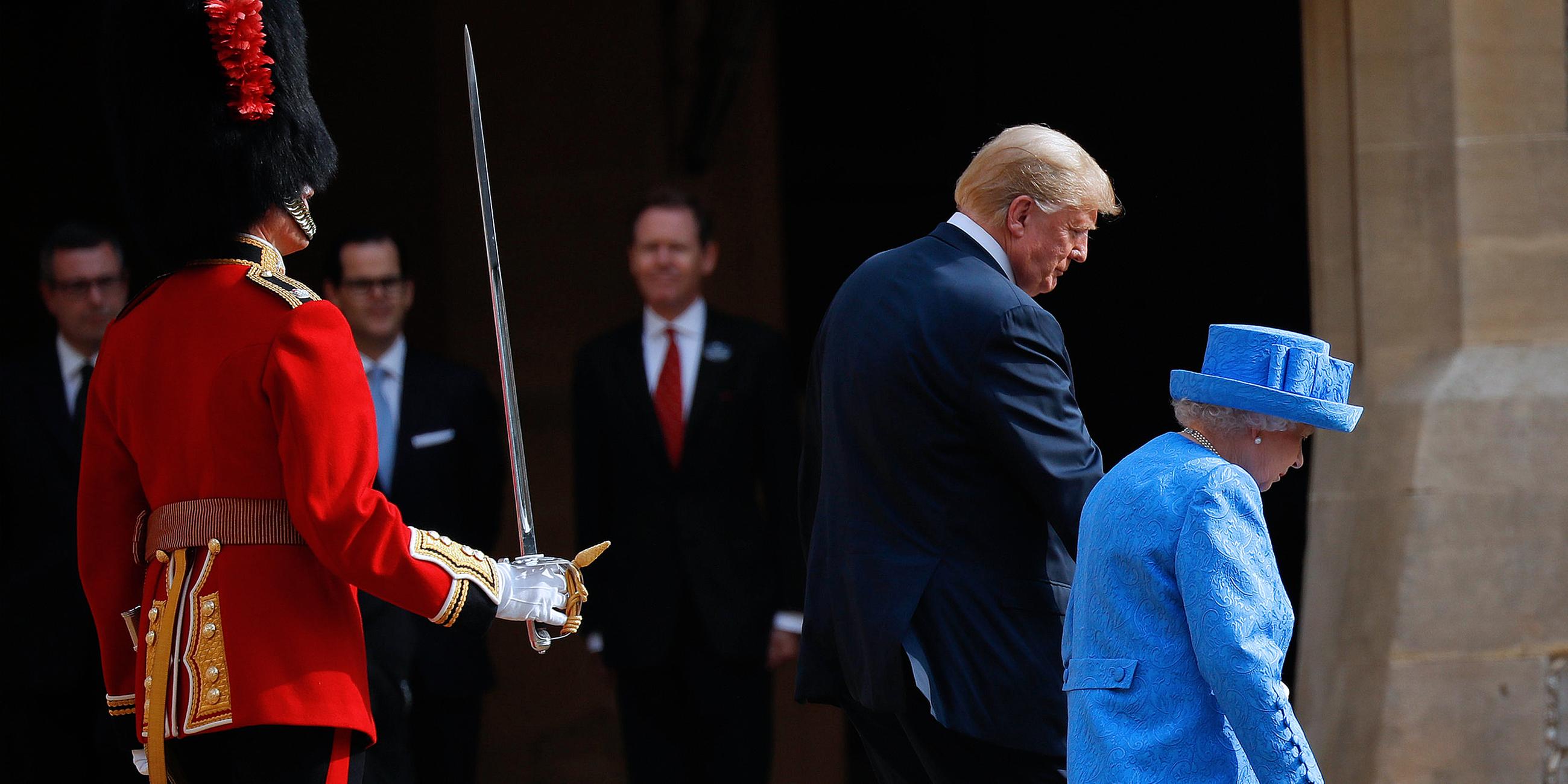 Donald Trump zu Besuch bei Queen Elizabeth II, aufgenommen am 13.07.2018 in Windsor, England