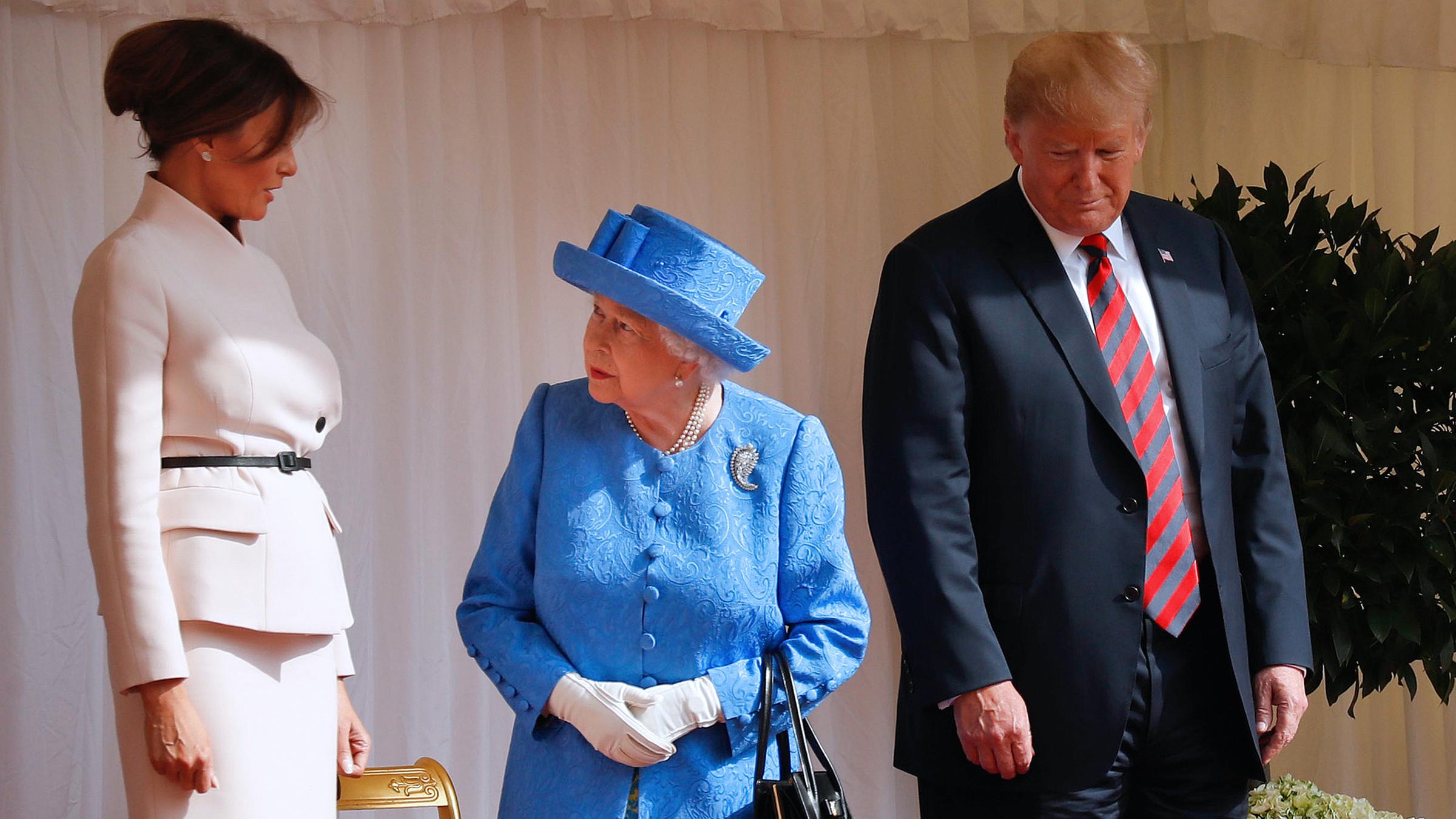 Donald Trump zu Besuch bei Queen Elizabeth II, aufgenommen am 13.07.2018 in Windsor, England