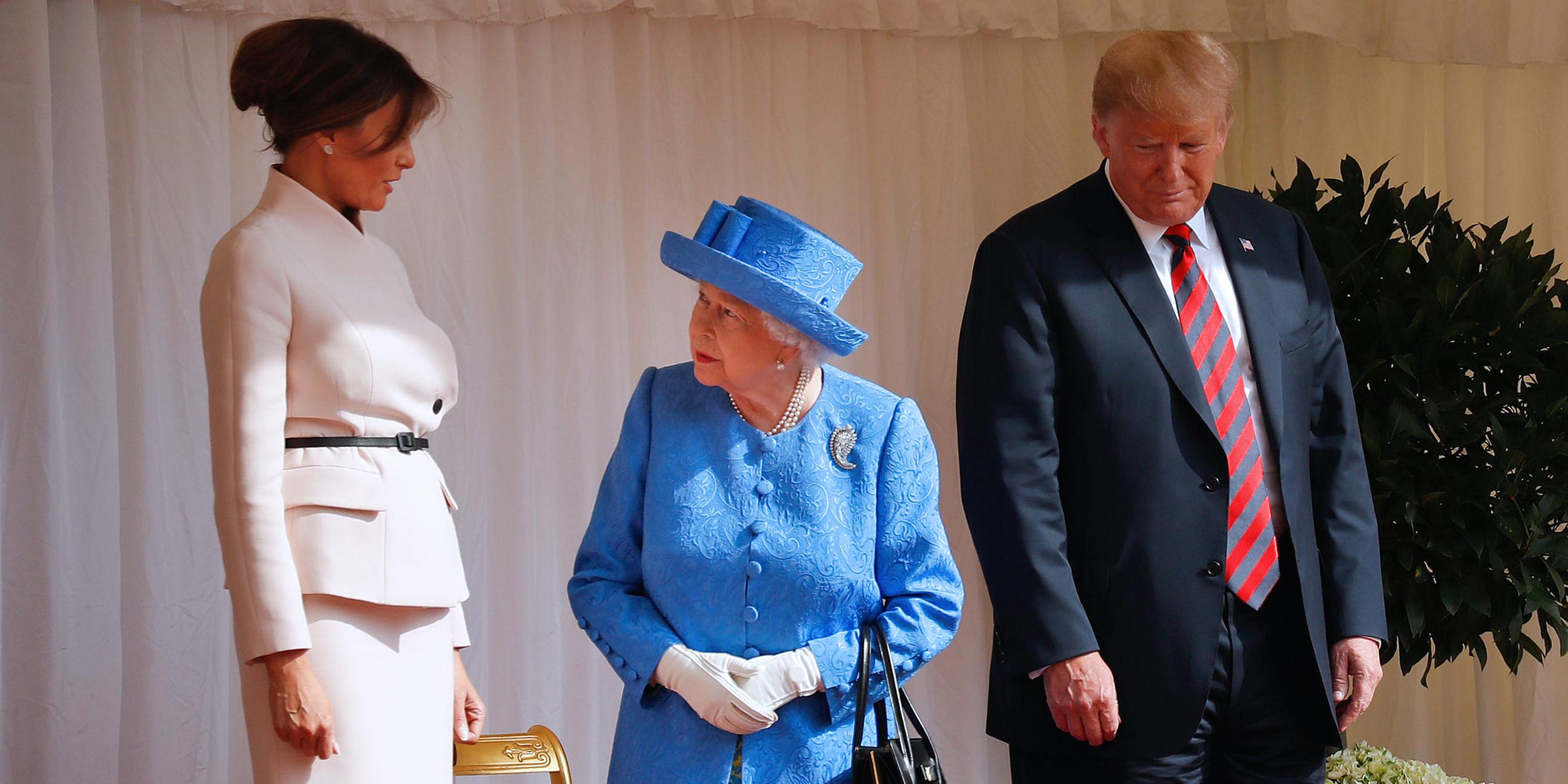 Donald Trump zu Besuch bei Queen Elizabeth II, aufgenommen am 13.07.2018 in Windsor, England
