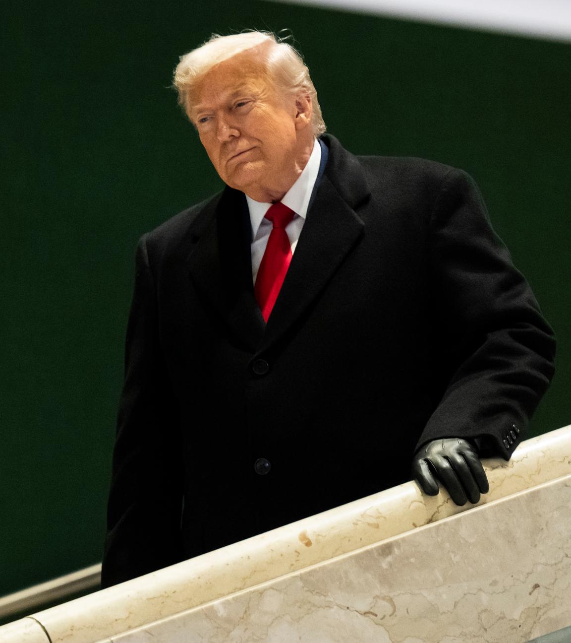 US-Präsident Donald Trump verlässt das Weltwirtschaftsforum in Davos. 